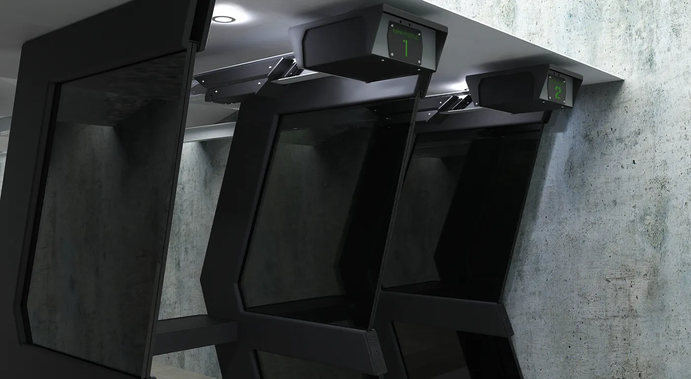Cabinas de tiro Trumbull con blancos Spire